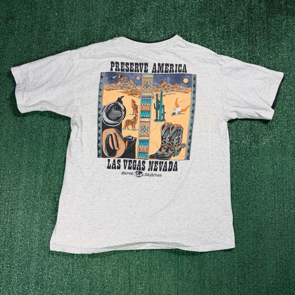 Vintage 90s Earth Children Preserve America Las Vegas Nevada T-Shirt XL